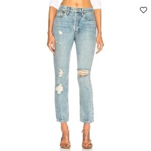 Re/Done ORIGINALS High Rise Straight Leg Jeans size 29